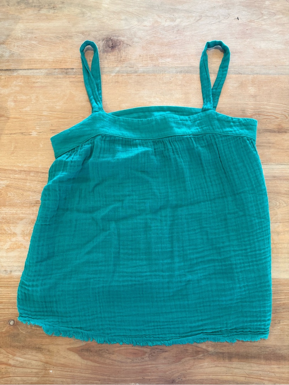 Michael Stars Teal Double Gauze Babydoll Tank Top Small Boho